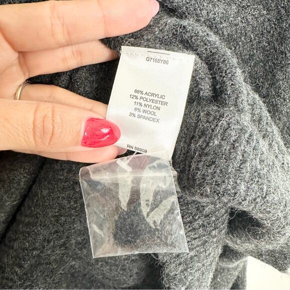 NWT Gibson Latimer Gray V-Neck Sweater Size XL Sequins Loungewear - Picture 5 of 5